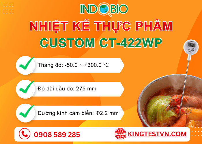 Thông số Nhiệt kế kỹ thuật số Custom CT-422WP